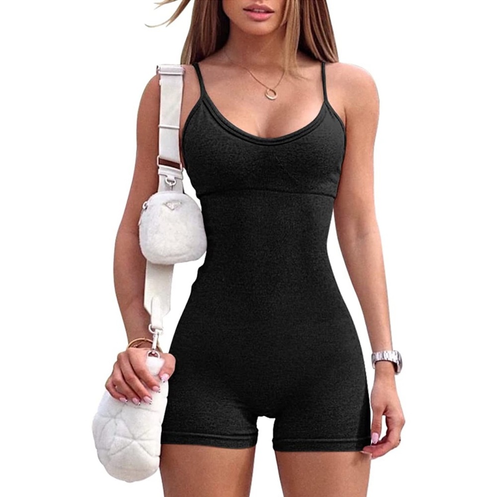 Black Spaghetti Strap Bodysuit Size Small